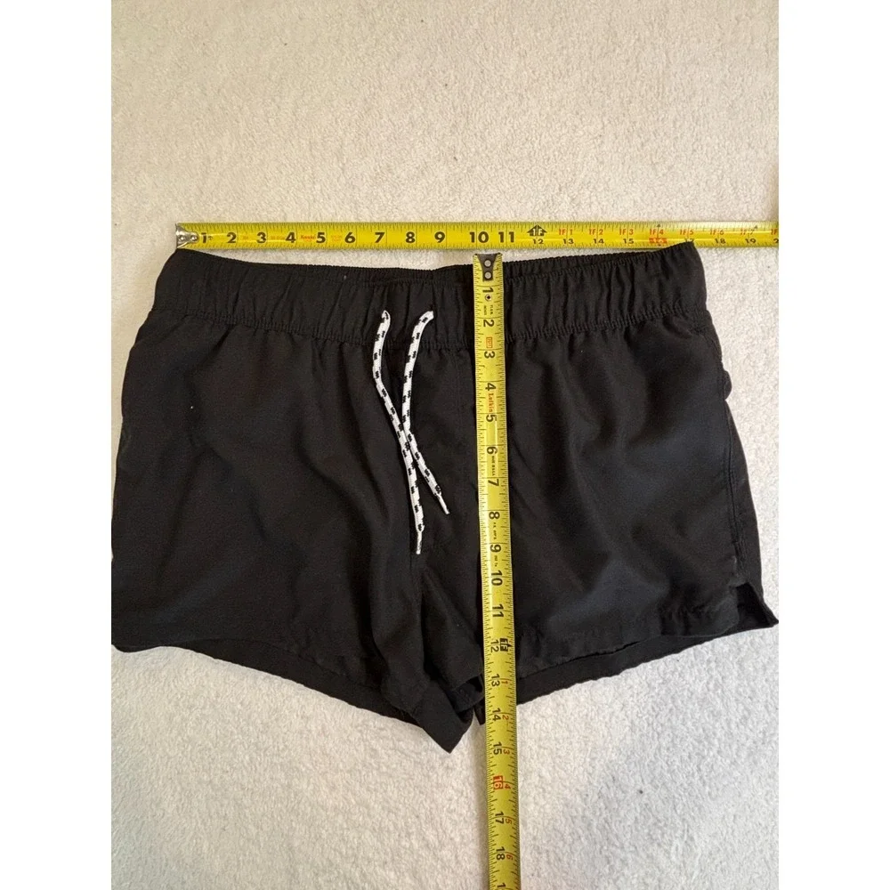 ASOS Swim Board Shorts Mens XL Black Mesh Lined Drawstring Swimwear Surfing‎